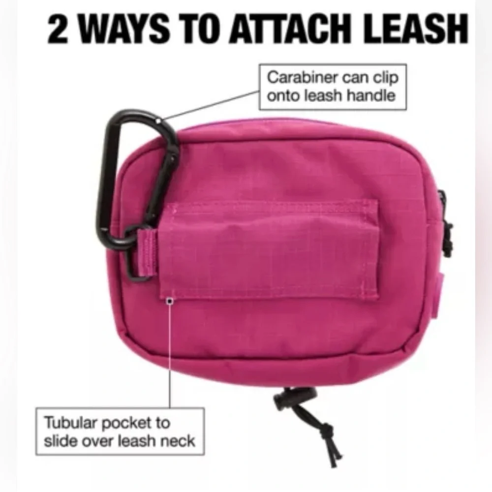 NWT NEW Kong Pet Dog Strongest Accessory Pouch Bag Ultra Durable Pink Black